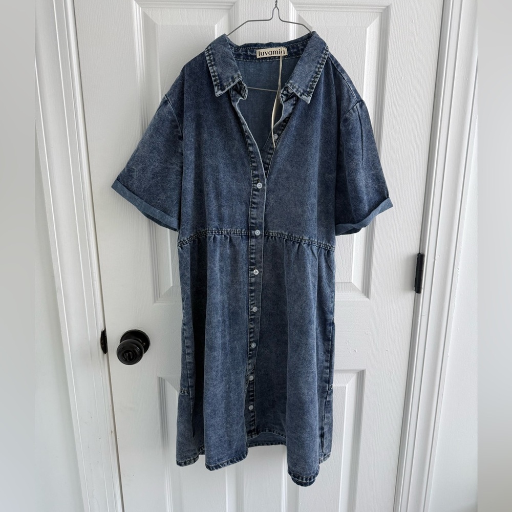 Luvamia Denim Shirt Dress